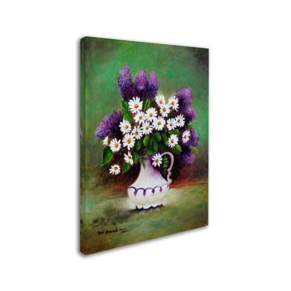 Arie Reinhardt Taylor 'Butterfly Plant And Daisies' Canvas Art,18x24